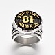 Fashionable Retro Men's 316 Stainless Steel Wide Band Finger Rings RJEW-J066-33-22mm-2