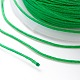 編み込みナイロン糸  ジュエリーにはDIYの材料  春の緑  0.8mm  100ヤード/ロール X-NWIR-K013-A03-3