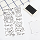 GLOBLELAND French Bulldog Clear Stamps Dogs Silicone Clear Stamp Transparent Stamp Seals for Cards Making DIY Scrapbooking Photo Journal Album Decoration DIY-WH0167-56-681-8