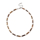 Collana di perline di pietre preziose miste naturali e perle e strass di cristallo per le donne NJEW-JN04209-4