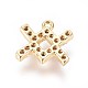 Golden Plated Brass Micro Pave Cubic Zirconia Charms ZIRC-L075-51B-2