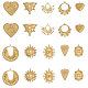CHGCRAFT 20Pcs 10 Style Brass Pendants KK-CA0002-35-1