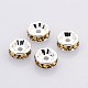 Brass Rhinestone Spacer Beads RB-A014-Z4mm-14S-NF-1