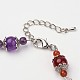 Bracelets de perles de pierres précieuses naturelles et synthétiques X-BJEW-P065-11-3