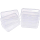 Benecreat 12 упаковка прямоугольные прозрачные пластиковые контейнеры для хранения бусинок коробка с откидными крышками для предметов CON-BC0004-11-1