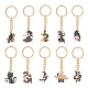 Schlüsselanhänger mit Emaille-Anhänger aus Legierung mit Halloween-Motiv KEYC-JKC00436-1