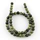 Fili di perline rotonde di pietra naturale a forma di serpentino / pietra verde G-E334-12mm-14-6