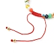 Гальванические браслеты из плетеных бусин из стекла для детей BJEW-JB06361-02-5