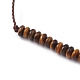Bracelet de perles tressées rondelles en pierres mélangées naturelles et synthétiques BJEW-JB10018-4