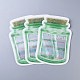 再利用可能なボトル形状のジッパーシールバッグ  新鮮な気密シール食品保存袋  ナッツキャンディークッキー用  グリーン  19.7x13.5cm OPP-Z001-04-B-3