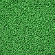 11/0グレードの丸いガラスシードビーズ  焼き付け塗料  薄緑  2.3x1.5mm  穴：1mm  約48500個/ポンド SEED-N001-A-1070-2