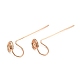 Brass Clip-on Earring Converters Findings KK-D060-05RG-1