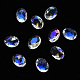 Oval transparent Glas Cabochons MRMJ-T009-103-1