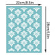 OLYCRAFT Self-Adhesive Silk Screen Printing Stencil Reusable Pattern Stencils Flower Pattern for Painting on Wood Fabric T-Shirt Wall Chalkboards Wood Ceramic Home Decorations (28x22cm) - #06 DIY-WH0173-047-06-1