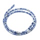 Fili di perle di diaspro macchia blu naturale G-F631-B11-2