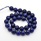 Chapelets de perles rondes naturelles en lapis-lazuli teinté G-G735-06-10mm-2