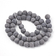 Natural Black Wood Lace Stone Beads Strands X-G-T106-013-3