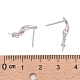 Boucles d'oreilles à tige en argent sterling plaqué rhodium STER-P035-22P-3