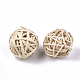 Handgefertigte geflochtene Perlen aus Rohrgeflecht / Rattan WOVE-T006-008B-2