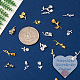 Fashewelry160pcsローズ亜鉛合金ネイルアートスタッド  女性のためのネイルアートチャームDIYマニキュア装飾アクセサリー  ミックスカラー MRMJ-FW0001-04-3