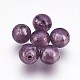 Perles vernissées de feuille en argent manuelles LAMP-J089-P12-1