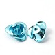 100PCS Pale Turquoise Aluminum Tiny Rose Flower Metal Spacer Beads fit Phone Decoration X-AF12MM007Y-1