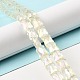 Ab couleur plaqué perles de verre transparent brins EGLA-P051-06A-A08-3