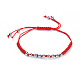 Bracelets de perle tressés en cordon de nylon réglable et ensembles de bagues SJEW-JS01029-3
