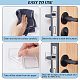GORGECRAFT 8PCS Transparent Silicone Door Handle Bumper Soft Square Wall Protector Self Adhesive Door Knob for Wall Shield Guard Sliding Clear Door Bumpers Stopper Silencer DIY-WH0366-53-4