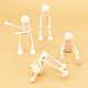 Juguetes de robot de madera en blanco sin terminar DIY-WH0097-05-2