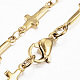 304 Stainless Steel Cross Link Chain Jewelry Sets SJEW-H103-11G-4