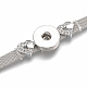 Alloy Rhinestone Snap Cord Bracelet Making BJEW-S136-01-5
