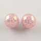 Couleur ab crépitement transparente acrylique perles rondes CACR-S006-01-1