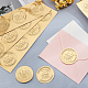 Самоклеящиеся наклейки с тиснением золотой фольгой DIY-WH0211-117-7