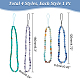 ARRICRAFT 4Pcs 4 Style Round Acrylic Beads & Natural Gemstone Phone Hand Strap Chains FIND-AR0003-89-2