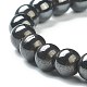 Bracelets extensibles hématite perles synthétiques non-magnétiques BJEW-A117-C-22-3