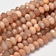Rondelle facettée naturelle perles de roche G-I176-12-1