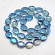 Chapelets de perles ovales de cristal à facettes en verre électrolytique EGLA-F059B-03-2