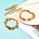 Ensemble de bracelets extensibles en perles d'ambre naturel pour parent et enfant BJEW-JB06819-2