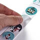 8 узоры снеговика круглые точки самоклеющиеся бумажные наклейки в рулоне DIY-A042-01I-4