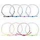 Fibloom set di braccialetti con perline intrecciate in cristallo di quarzo naturale in 8 colori BJEW-FI0001-36-1