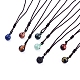 Natural & Synthetic Mixed Stone Pendant Necklaces NJEW-P241-A-2