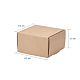 クラフト紙箱  折りたたみボックス  正方形  淡い茶色  6.2x6.2x3.5cm X-CON-WH0036-01-3