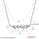 Collares de 925 plata esterlina Zirconia colgante NJEW-BB18868-3