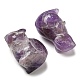 Natural Amethyst Carved Healing Mouse Figurines DJEW-D012-02A-2