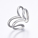 Hollow 304 Stainless Steel Cuff Finger Rings RJEW-H126-46P-17mm-1