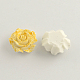 Dot Spray Painted Resin Flower Cabochons CRES-R168-14-1