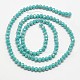 Electroplate Opaque Solid Color Crystal Glass Rondelle Beads Strands EGLA-F048A-05AB-2