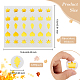 OLYCRAFT 1200pcs/40 Sheets Leaf Envelope Seal Stickers 1 Inch Gold Round Envelope Seal Stickers Maple Wutong Leaf Self-Adhesive Seal Stickers Poplar Claw Leaf Label Stickers for Gift Decorations DIY-WH0349-137F-2