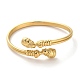 Bracelets manchette en acier inoxydable doré 304 pour femme BJEW-C050-01C-G-2